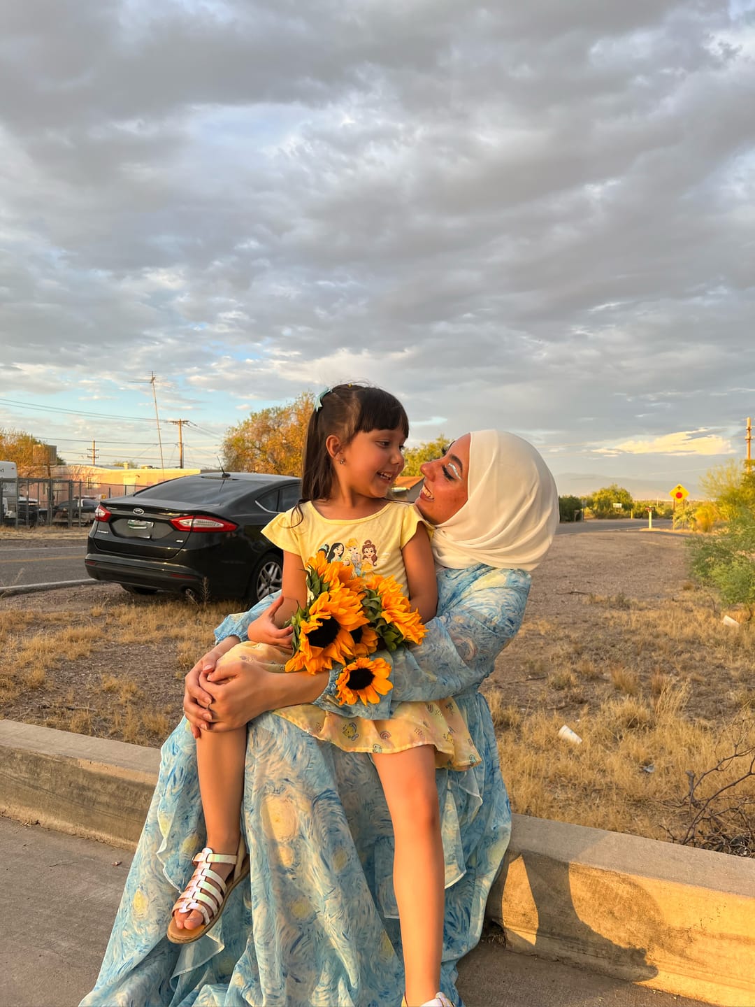 Customer photo review of Van Gogh Starry Night dreamy long dress