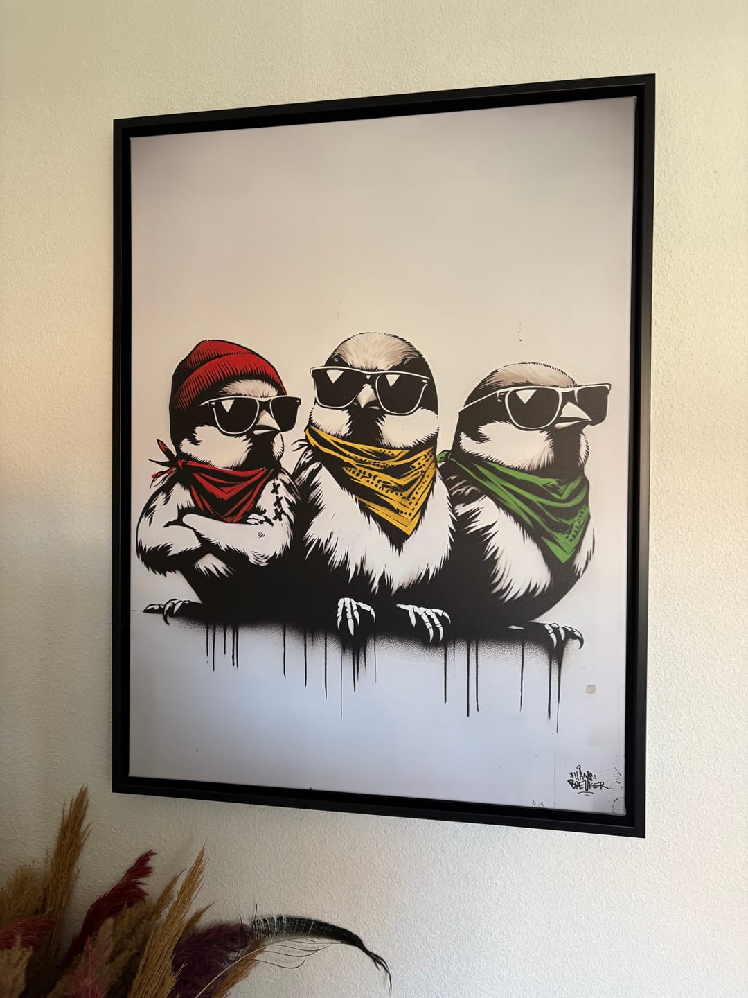 Customer photo review of Three bad ass little birds. Amsterdam