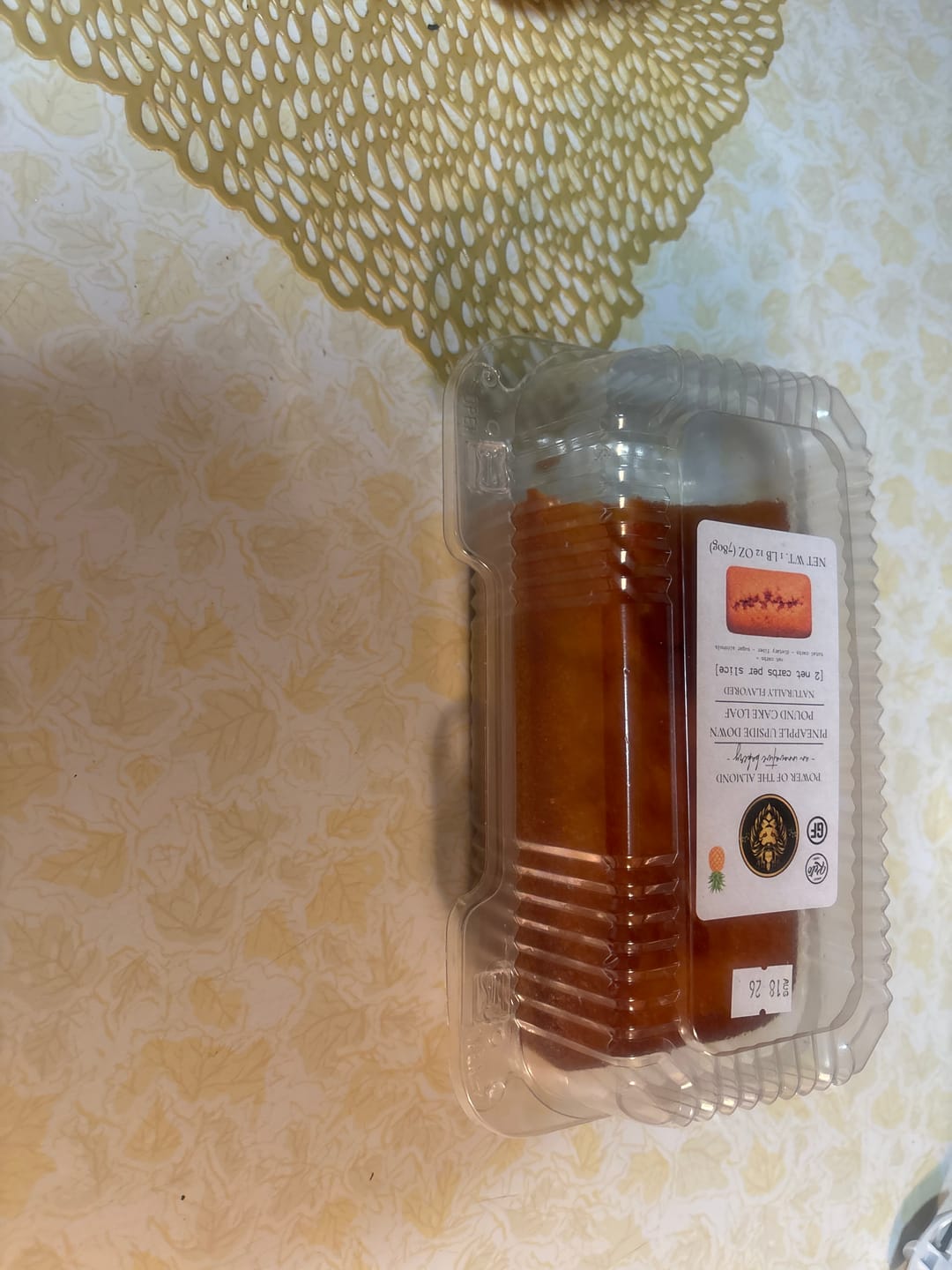 Customer photo review of August Artisan Low Carb Gluten Free Pound Cake