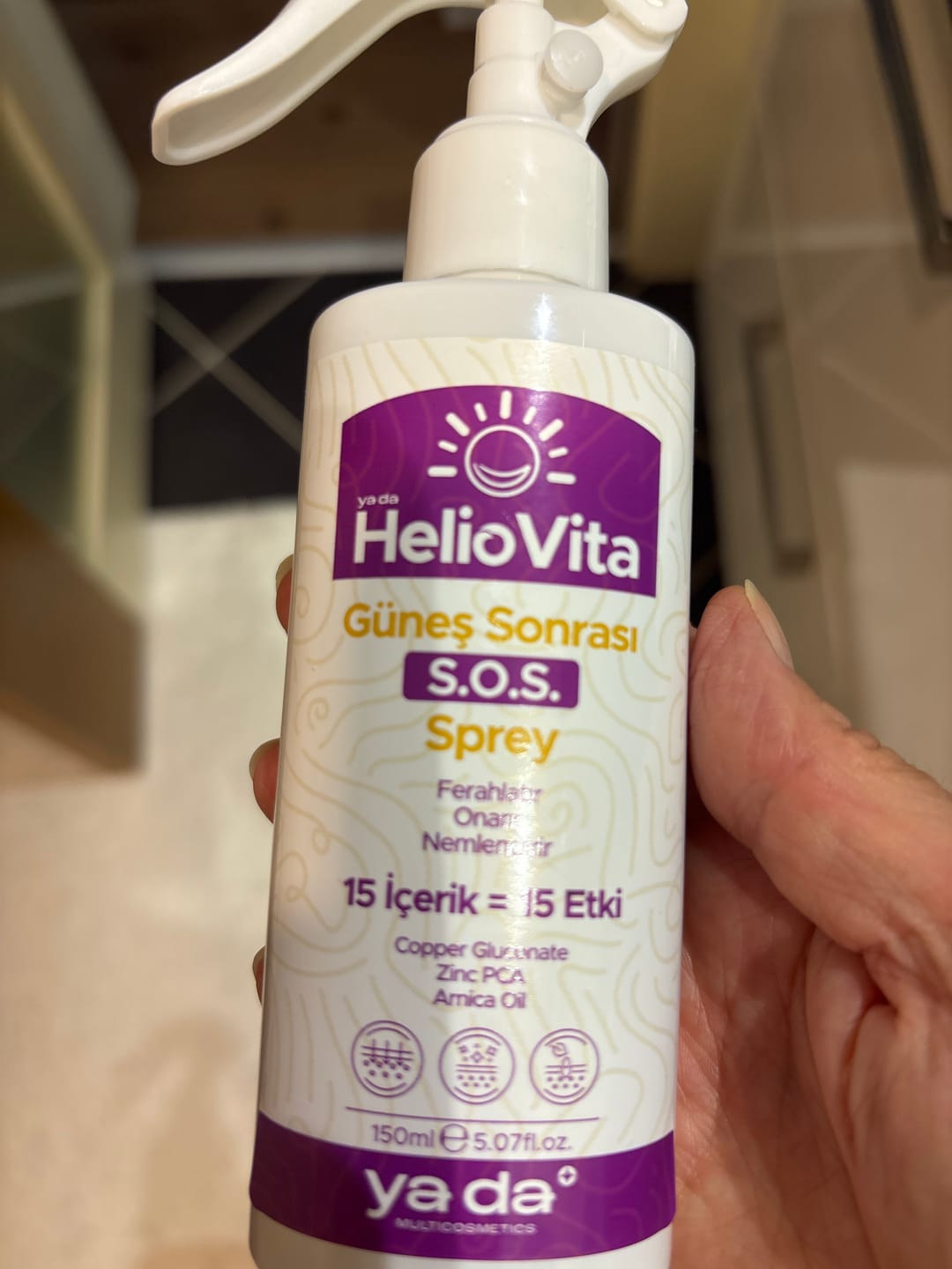 Customer photo review of HelioVita Güneş Sonrası S.O.S Sprey (150 ml)