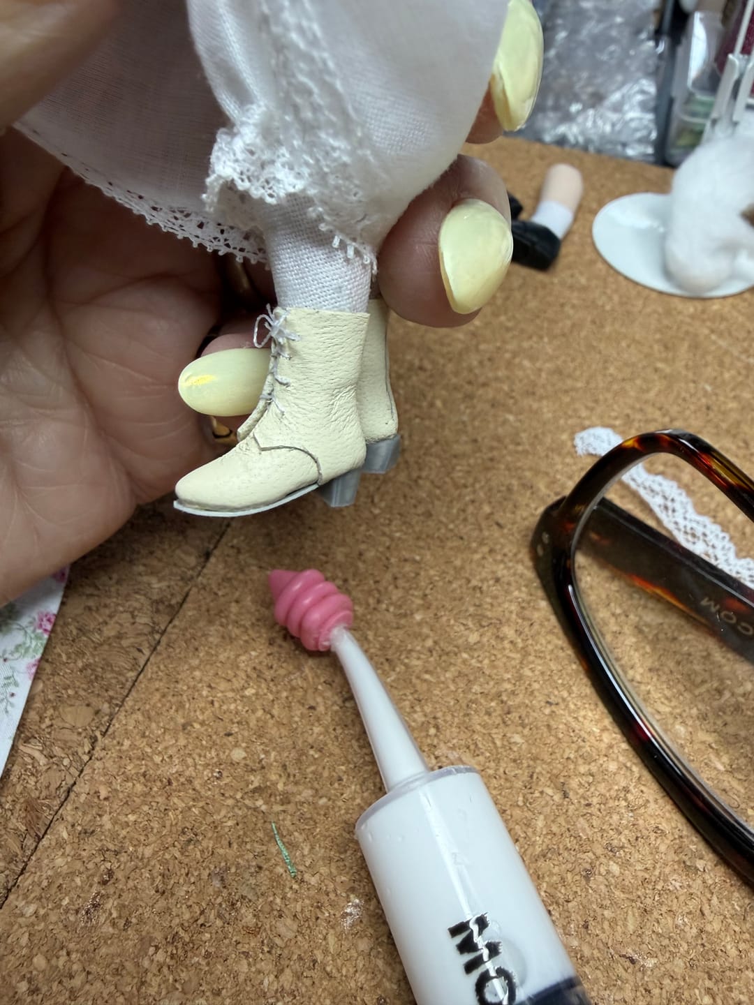 Customer photo review of Ultra Lightweight Silky Lamb Nappa, 1 oz - 4 Colors