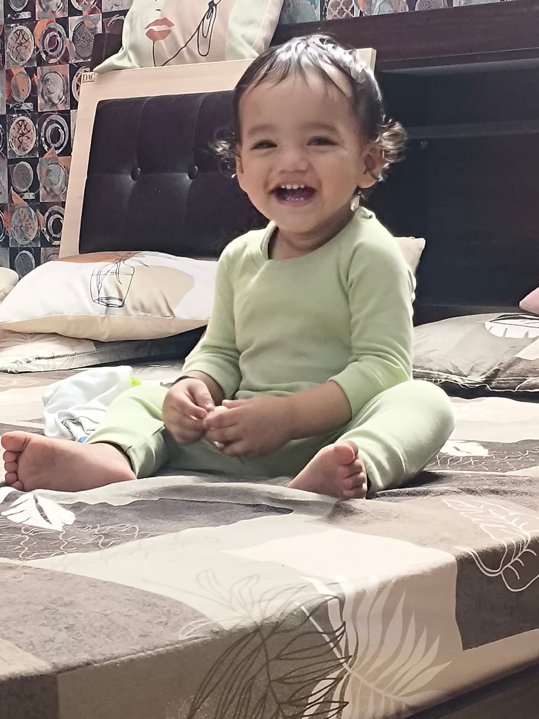 Customer photo review of Easy Romper Brown + Green - Pack of 2