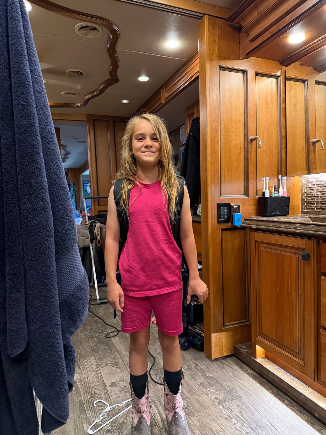 Customer photo review of Kids Merino Wool Adventure Short
