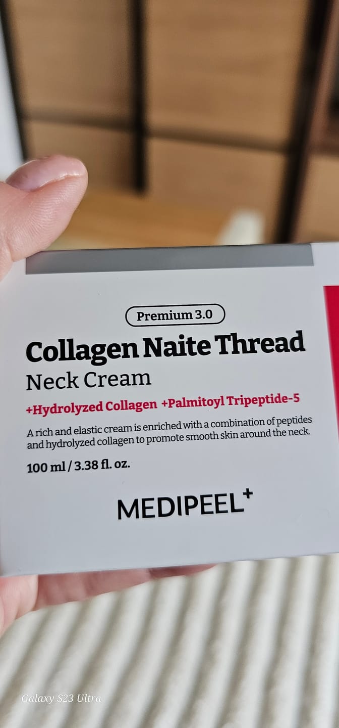 Customer photo review of Kakla liftinga krēms ar kolagēnu MEDI-PEEL Premium Collagen Naite Thread Neck Cream 3.0