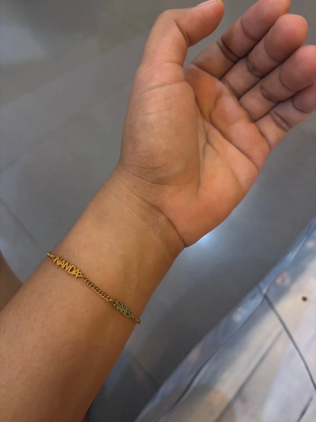 Customer photo review of Custom Name Bracelet