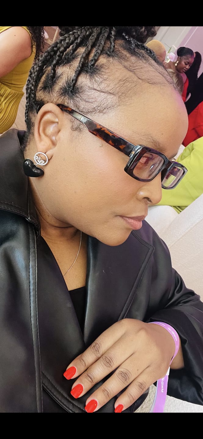Customer photo review of Black Era Adore Silver Earrings