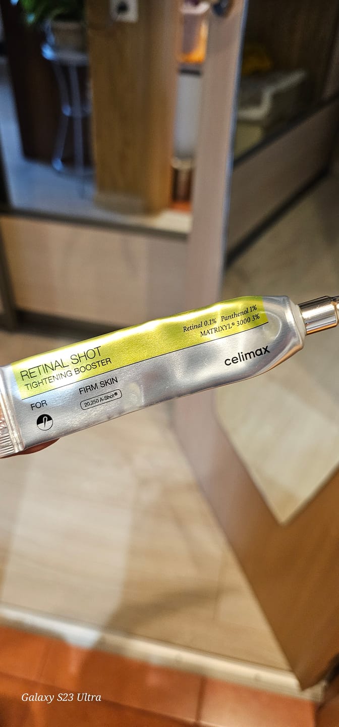 Customer photo review of Liftinga efektu piešķirošs krēms-būsteris ar retinālu Celimax THE -A Retinal Shot Tightening Booster