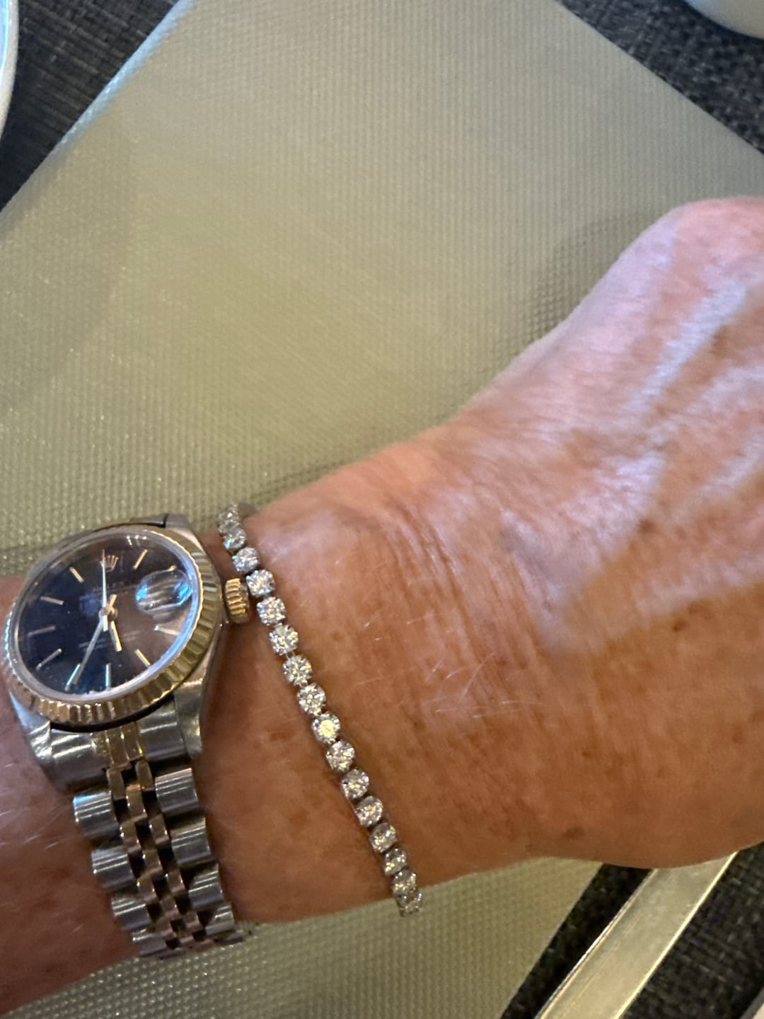 Customer photo review of Amora Tennis Bracelet