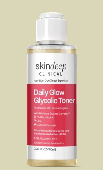 Customer photo review of Daily Glow Glycolic Toner