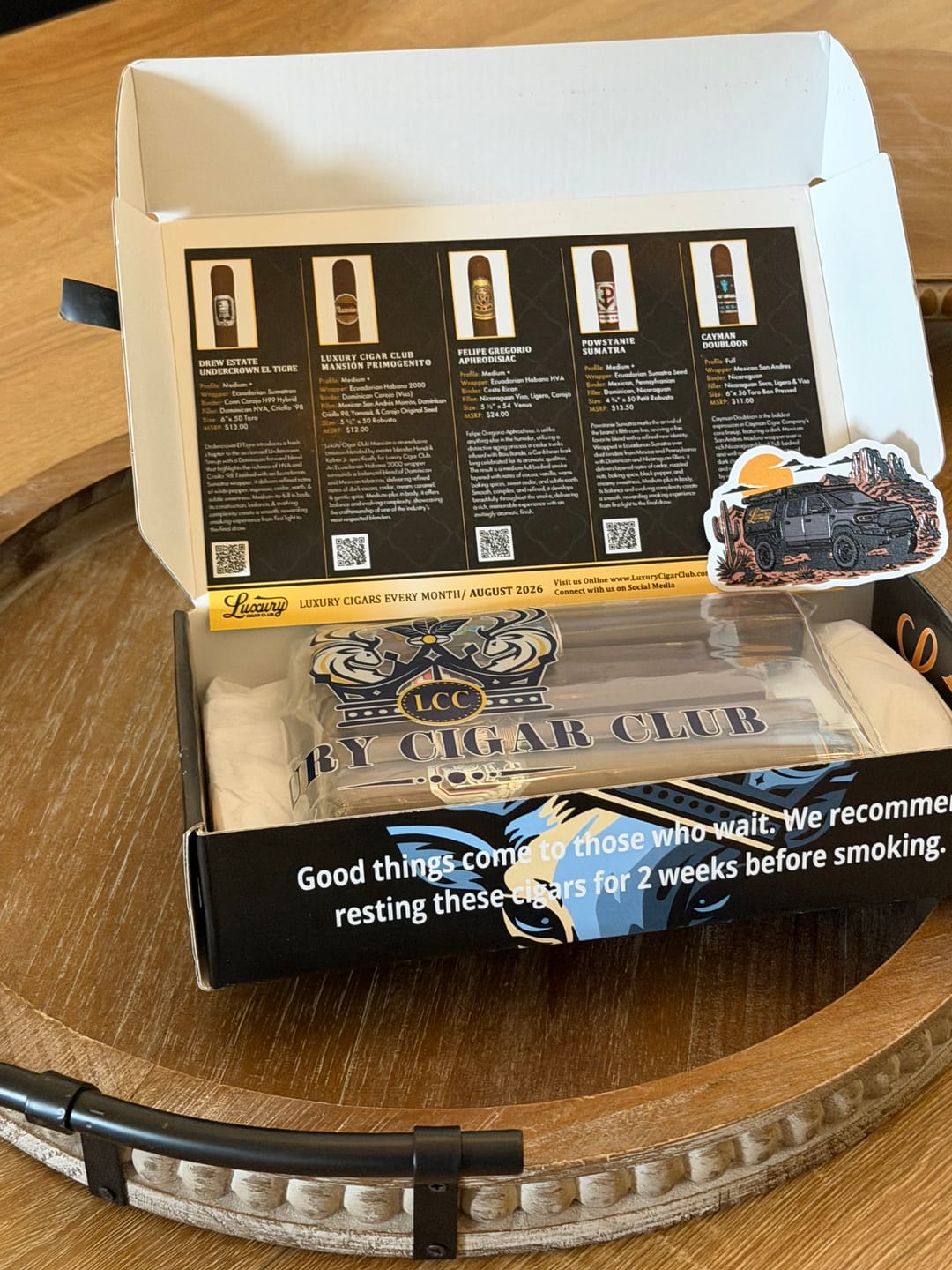 Customer photo review of Platinum Subscription Luxury Cigars Monthly