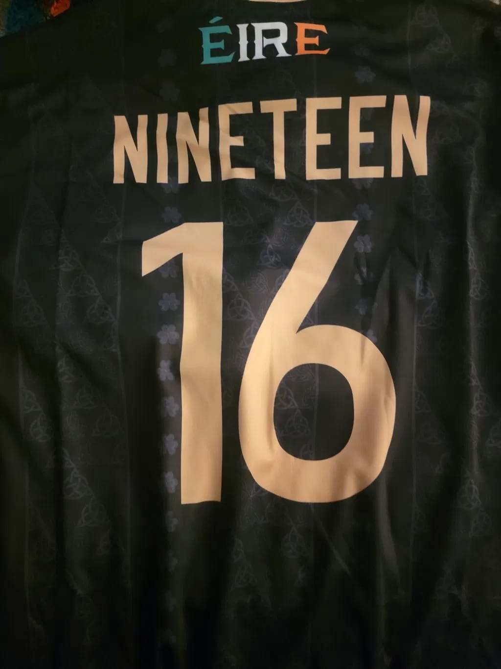 Customer photo review of Ireland Heritage Custom Football Jersey