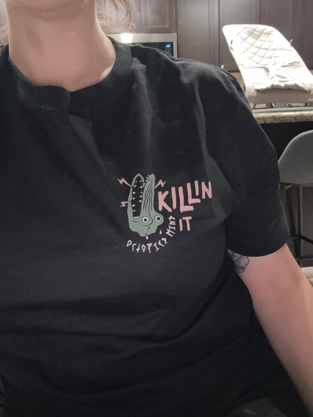 Customer photo review of Killin It T-Shirt