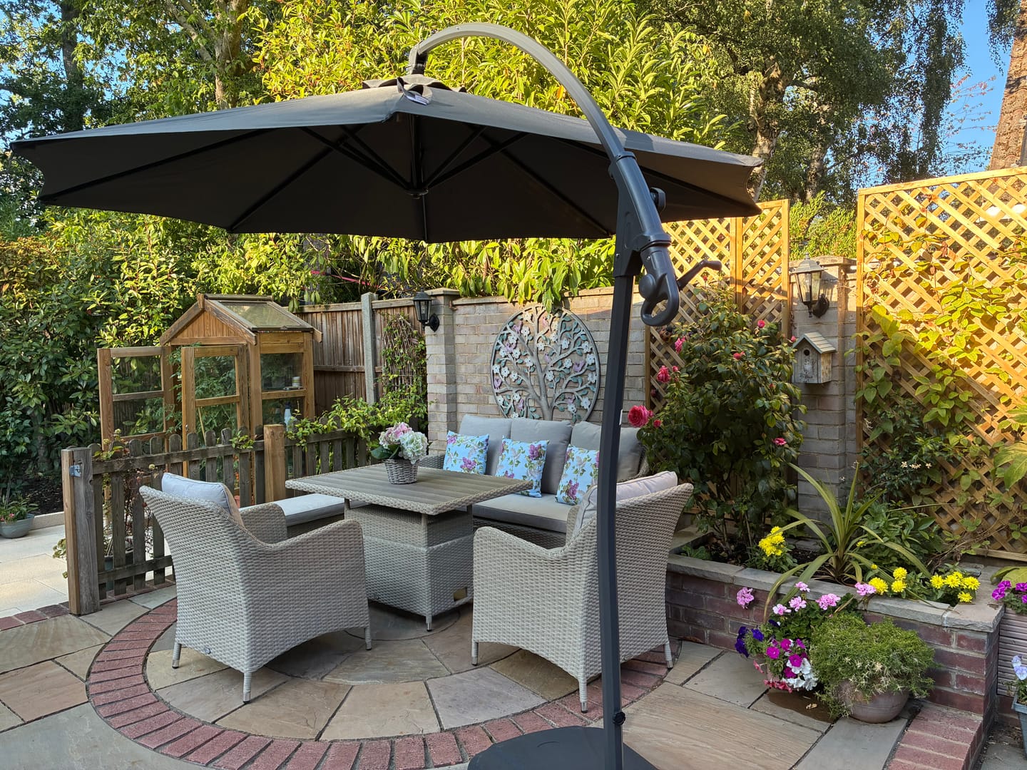 Customer photo review of Outdoor Garden Waterproof Cushion - Evening Garden