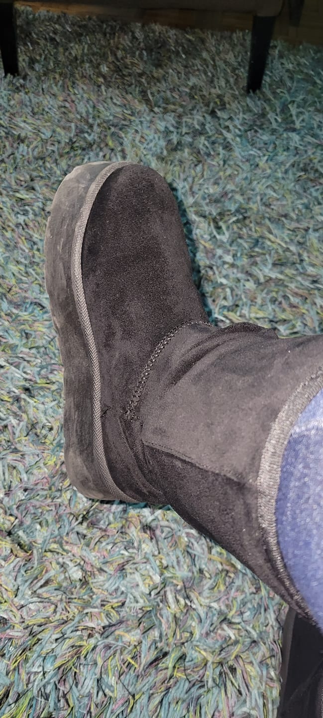 Customer photo review of Bota Plataforma Negra Mujer 48114