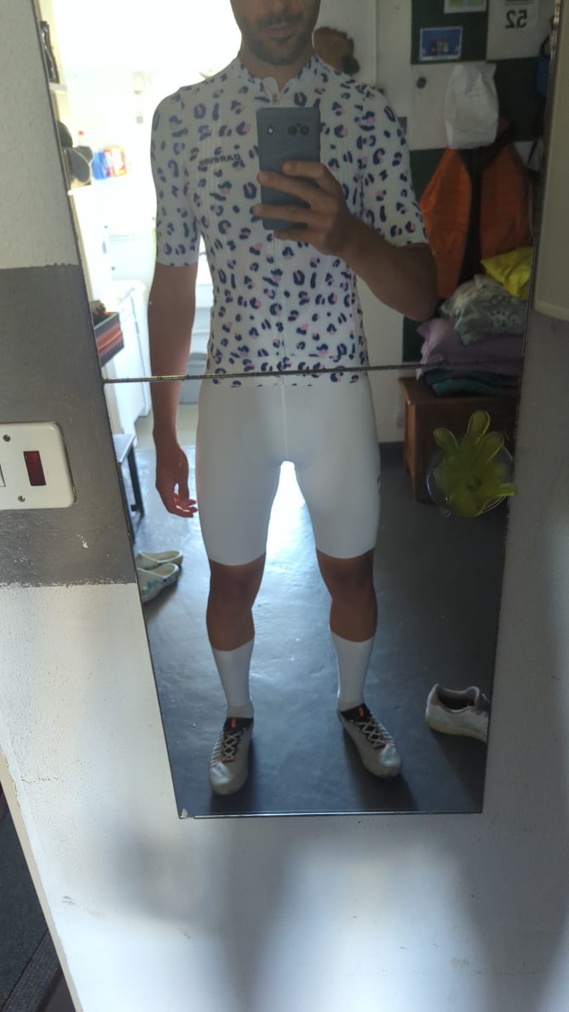 Customer photo review of LIFTTINT 4.X BIB SHORTS - WHITE