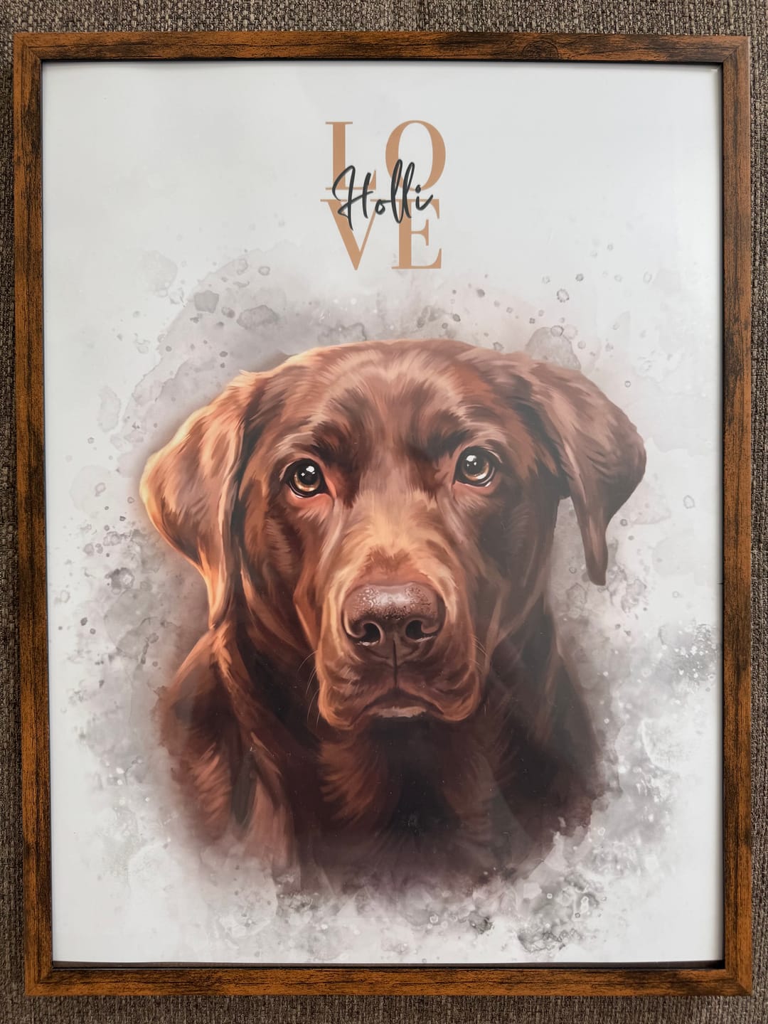 Customer photo review of Personalisiertes Portrait Poster und Leinwand - Aquarell Stil