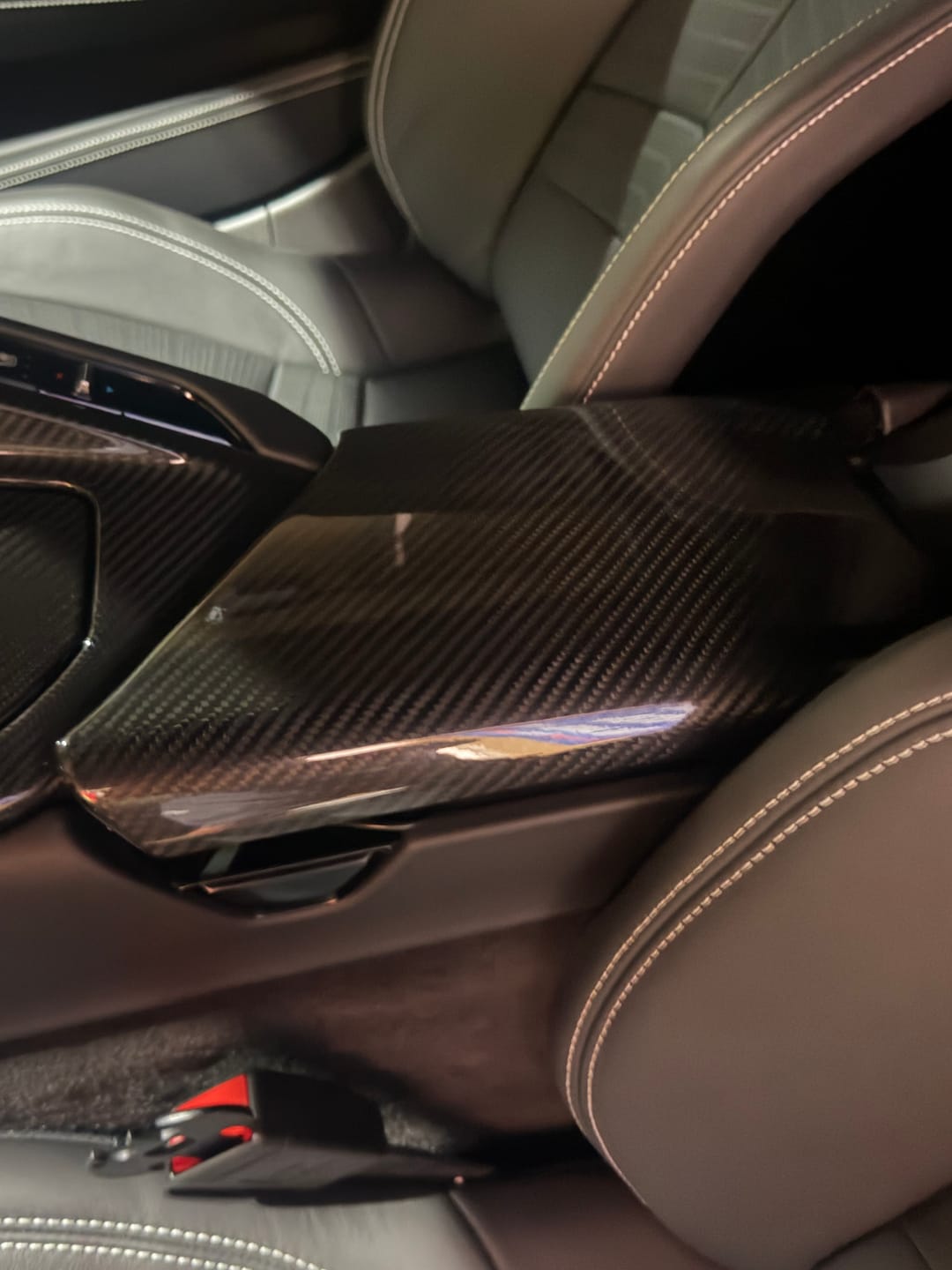 Customer photo review of C8 Corvette Real Carbon Fiber Center Console Lid Armrest Cover | Interior Overlay (2020–2026)