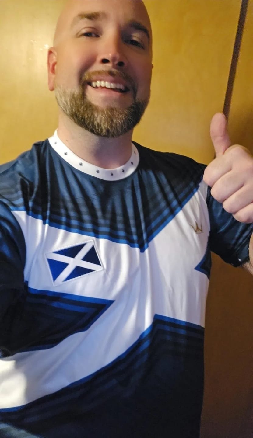 Customer photo review of Scotland Heritage Custom Football Jersey
