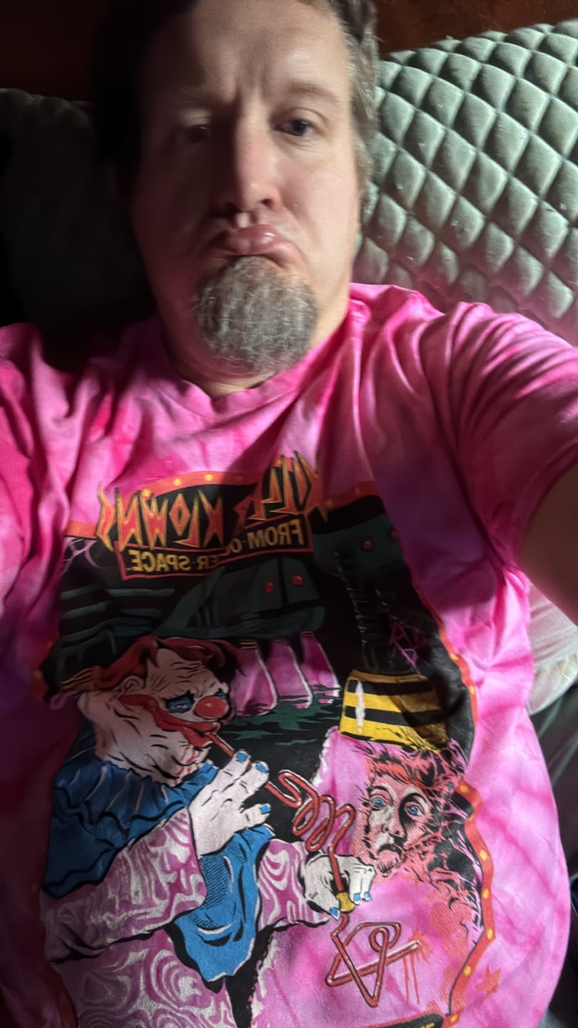 Customer photo review of COTTON CANDY COCOON - TIE-DYE T-SHIRT (BLOOD SWIRL)