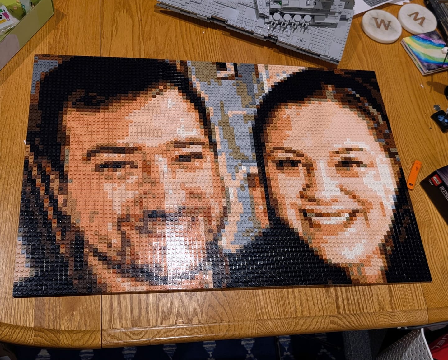 Customer photo review of Custom Bricked Mosaic Portrait 20x30"