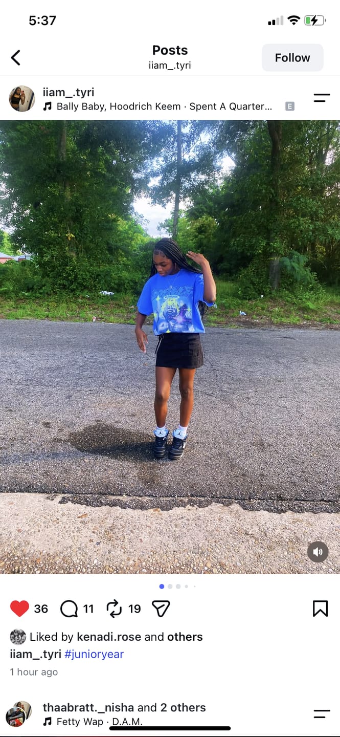 Customer photo review of Heaven Sent Street T-shirt-410T
