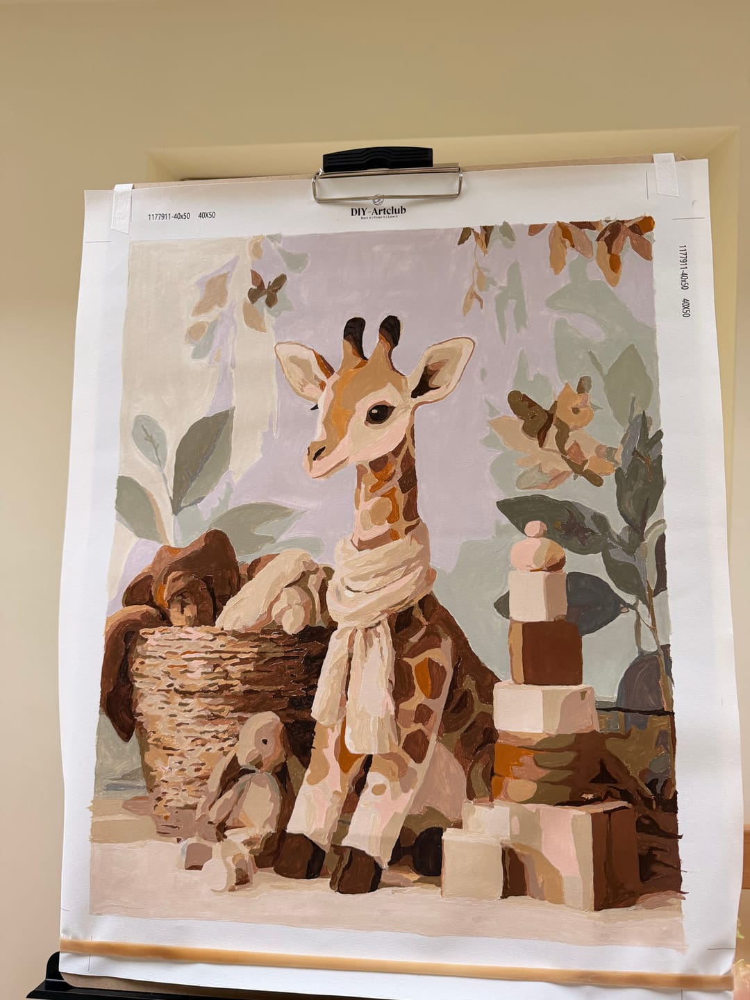 Customer photo review of Baby Giraffe | Paint by Number