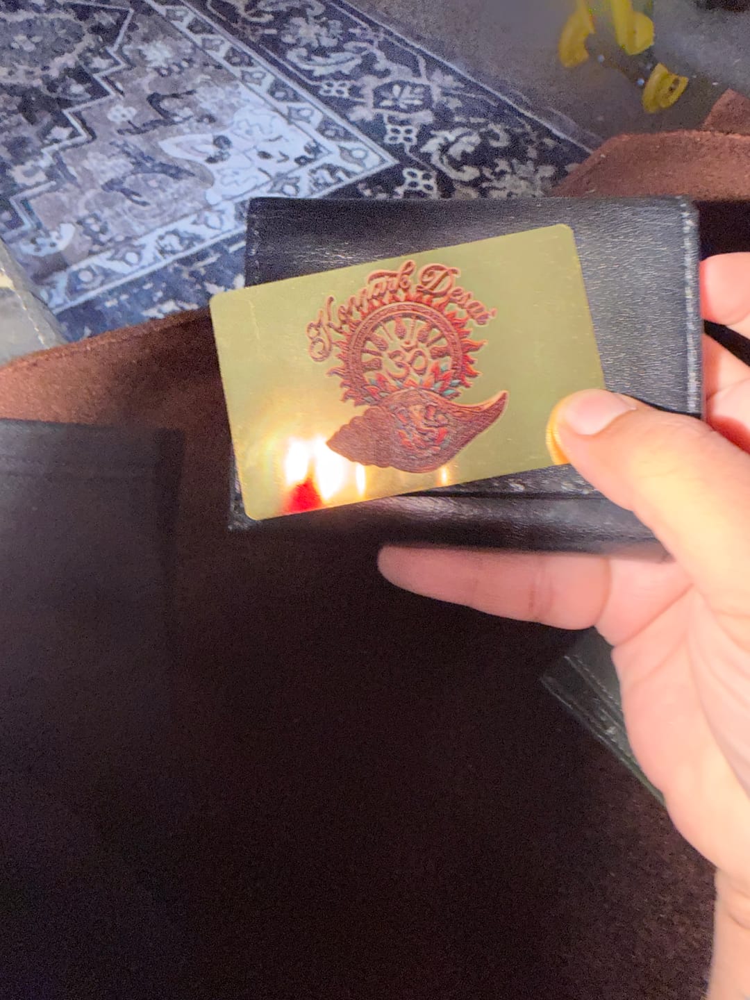 Customer photo review of Metal Smart Business Card