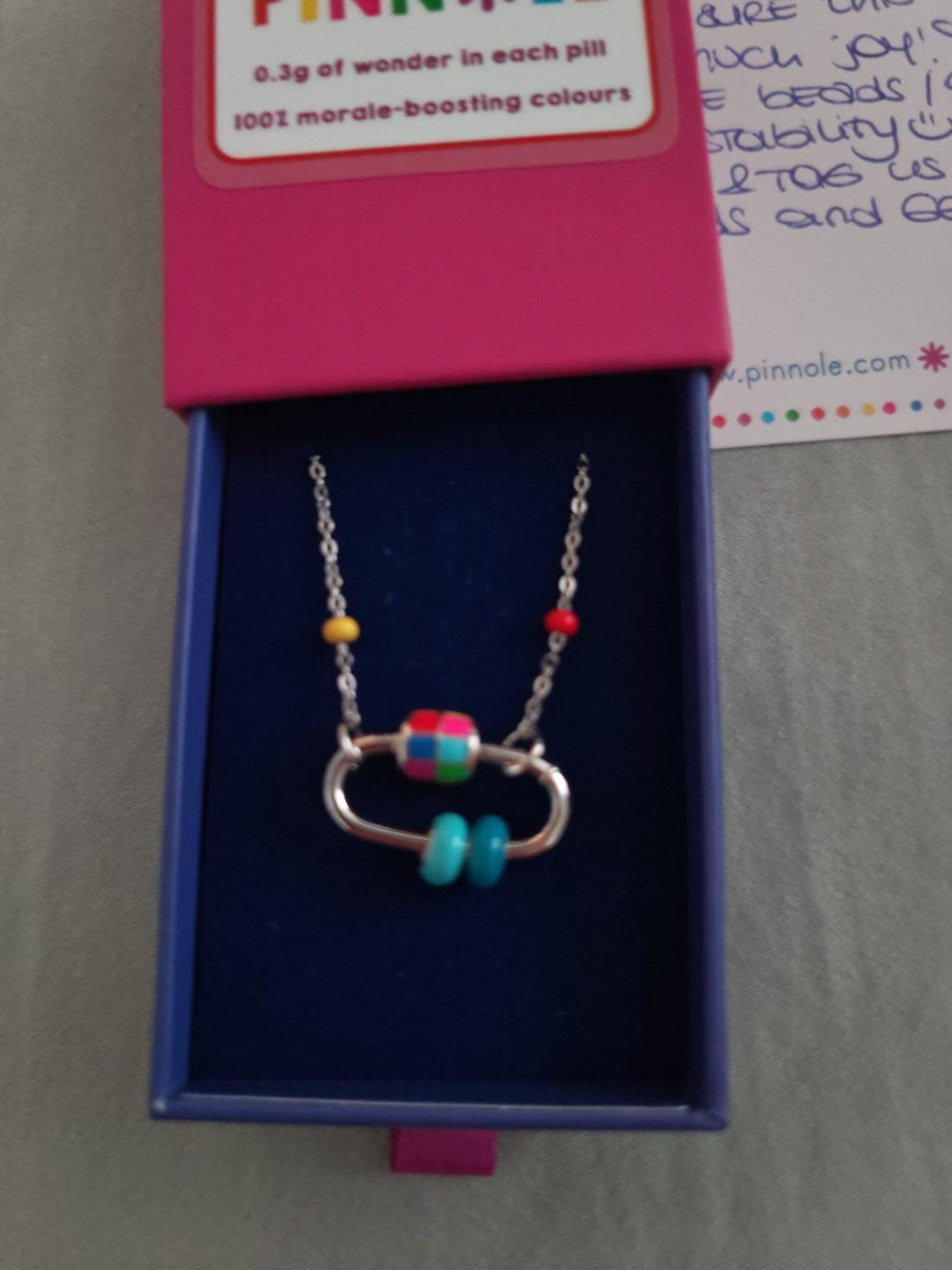 Customer photo review of Mosaico Necklace with Enamel Dots | Sterling Silver