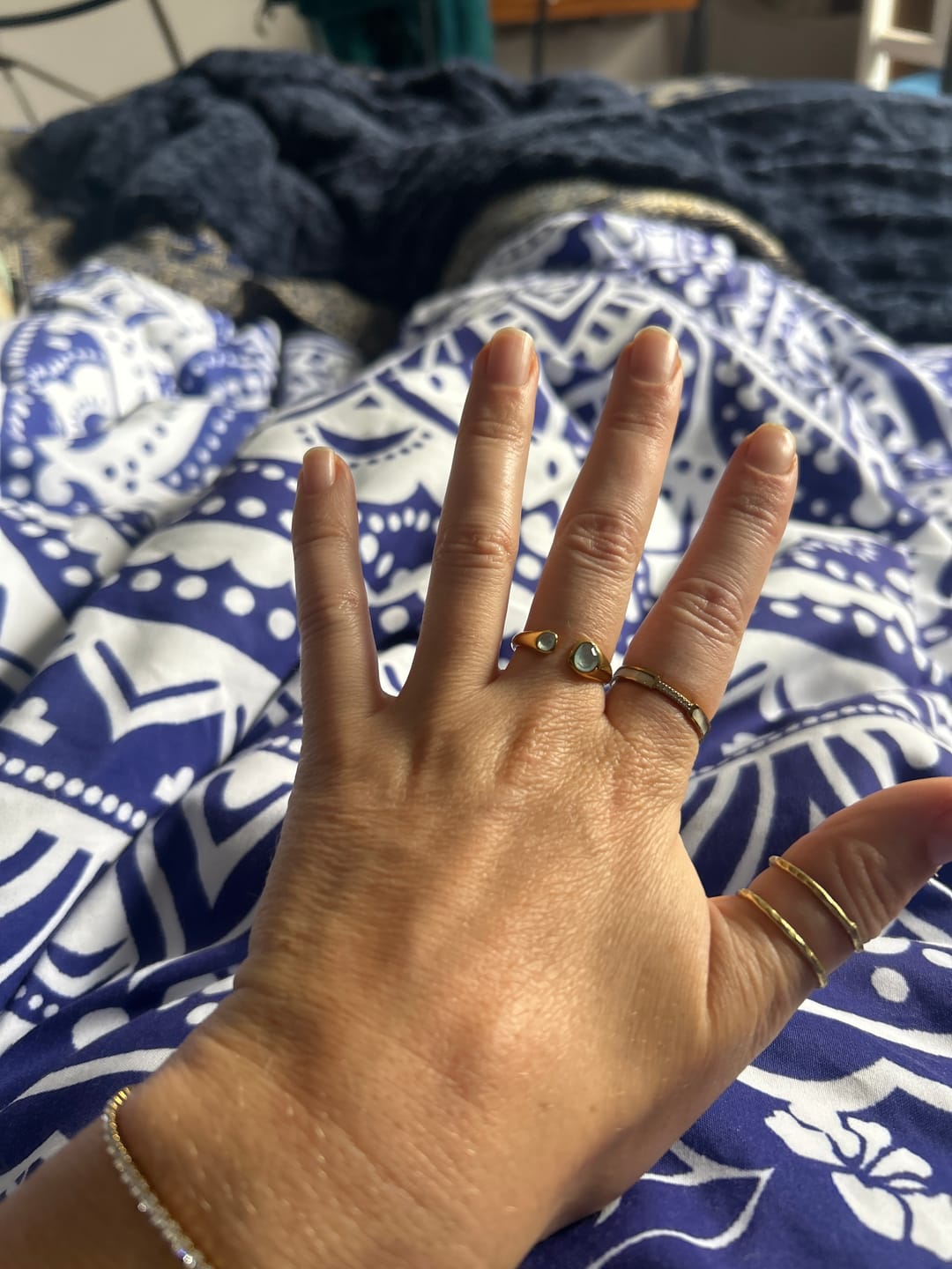 Customer photo review of Vintage Aquamarine Wrap Ring