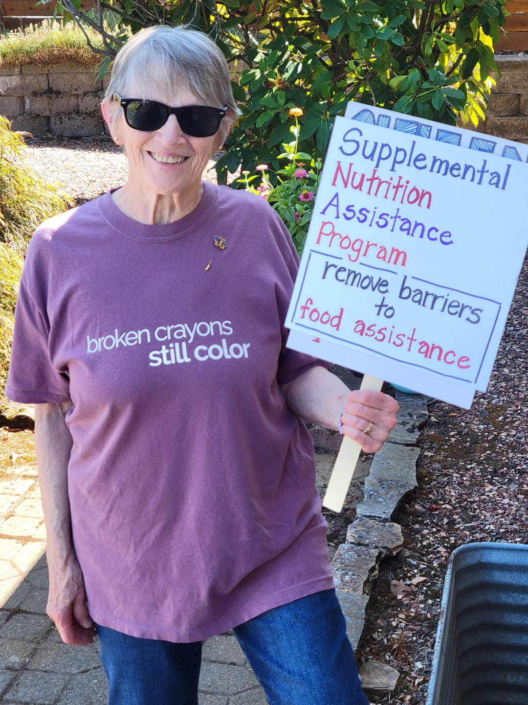 Customer photo review of My Mama Said™ “Broken Crayons Still Color.” Unisex Comfort Tee — Quiet Strength, Minimalist Text Shirt