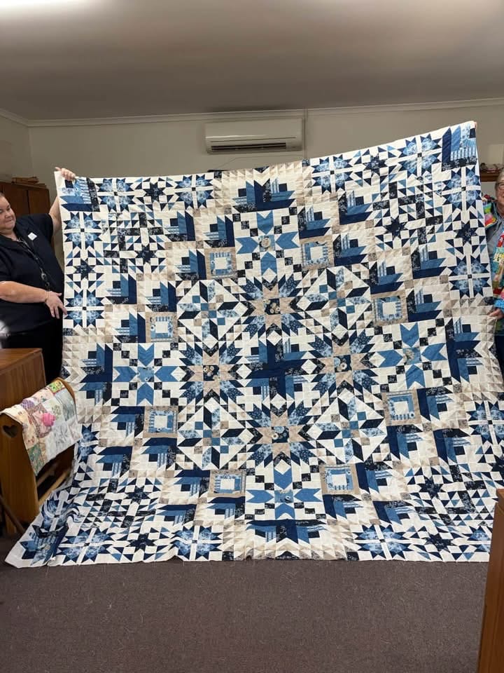 Customer photo review of Beginner Block Of The Month - Petal Path Sunshine Blooms (54.5" x 68")