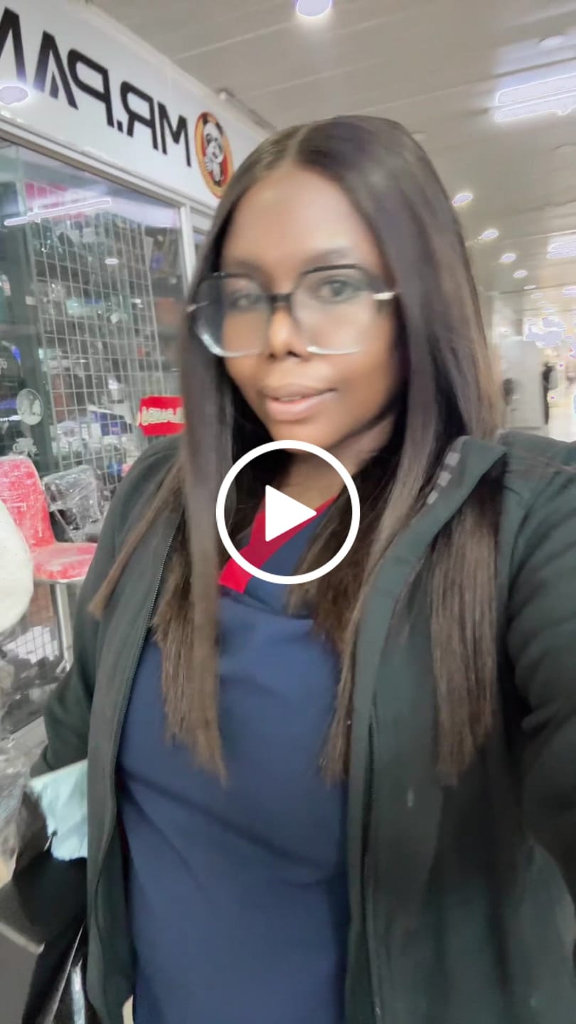 Customer video review of Vietnam Natural Brown Bone Straight Glue-less Wigs