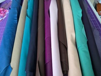 Customer photo review of Drum Dyed Lamb Nappa, 1.5 Oz | 100+ Colors