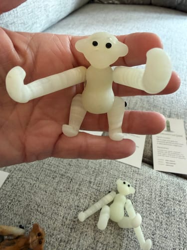 Customer photo review of A Slightly Imperfect Natural Movable Joint Crystal Monkey Doll Carving