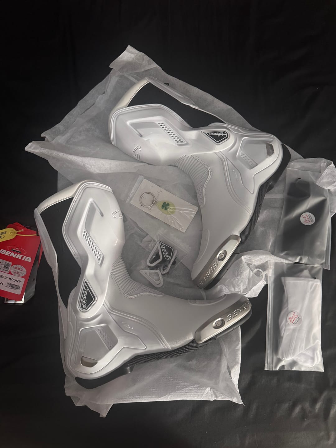 Customer photo review of Motorcycle Riding Boots White