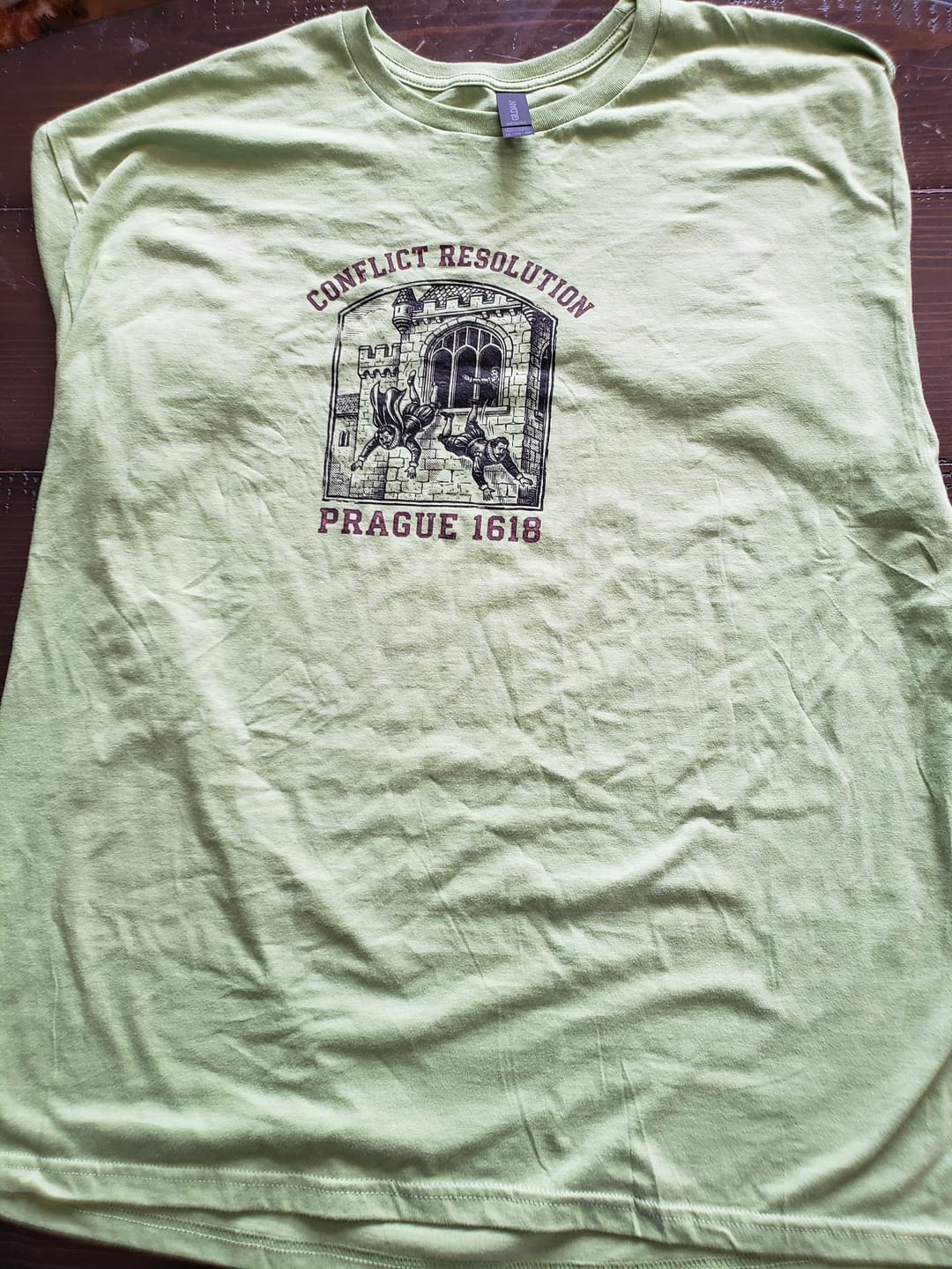 Customer photo review of Prague Defenestration T-Shirt