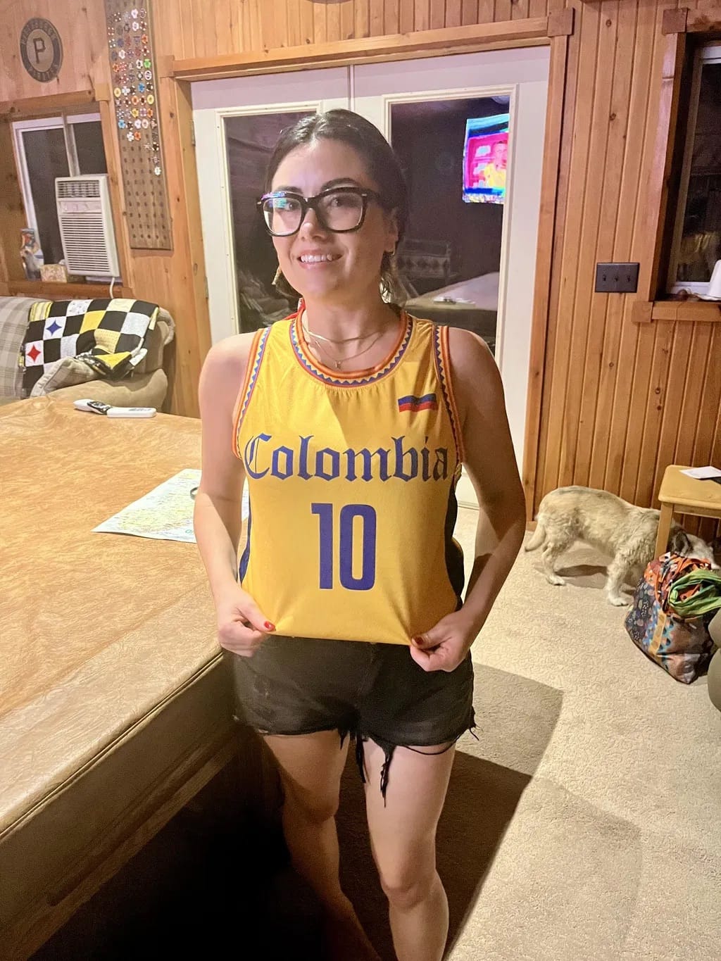 Customer photo review of Colombia Heritage Custom Basketball Jersey