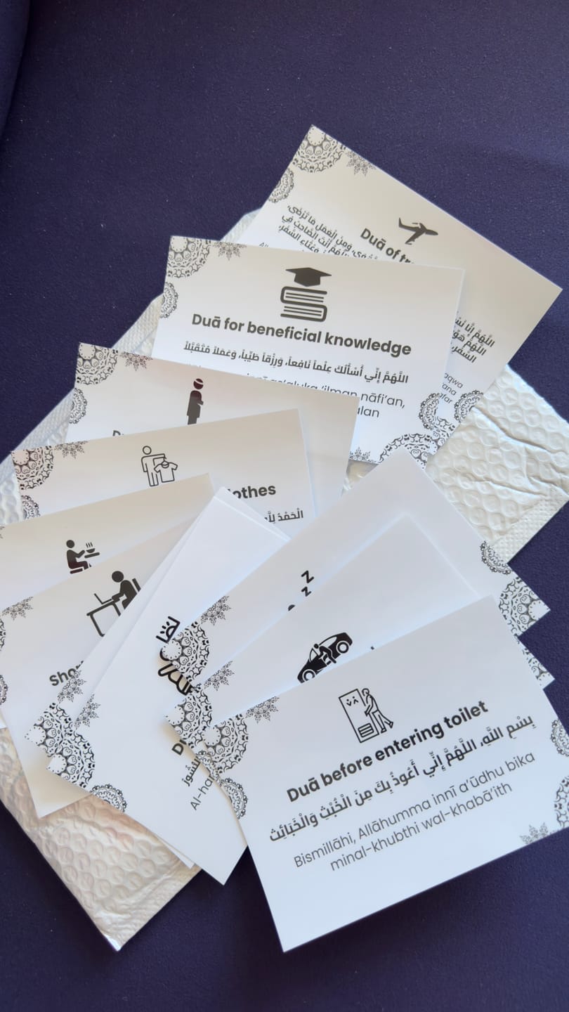 Customer photo review of Set of 13 Duaa Transparent Stickers