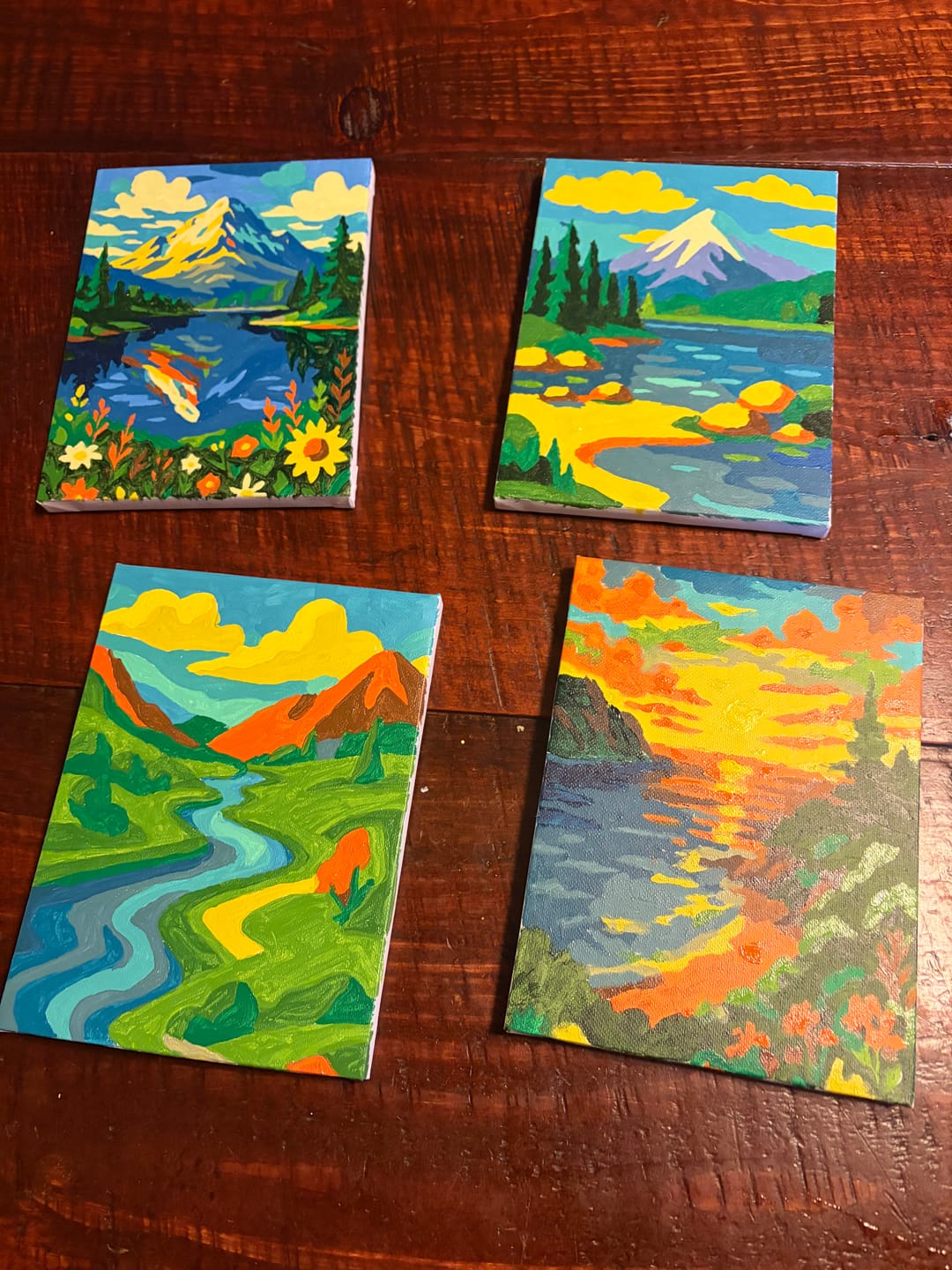 Customer photo review of 6 Mini Paintings - Beautiful Landscapes Set