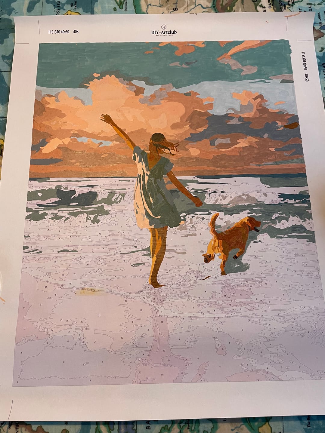 Customer photo review of Waves of Joy | Paint by Number