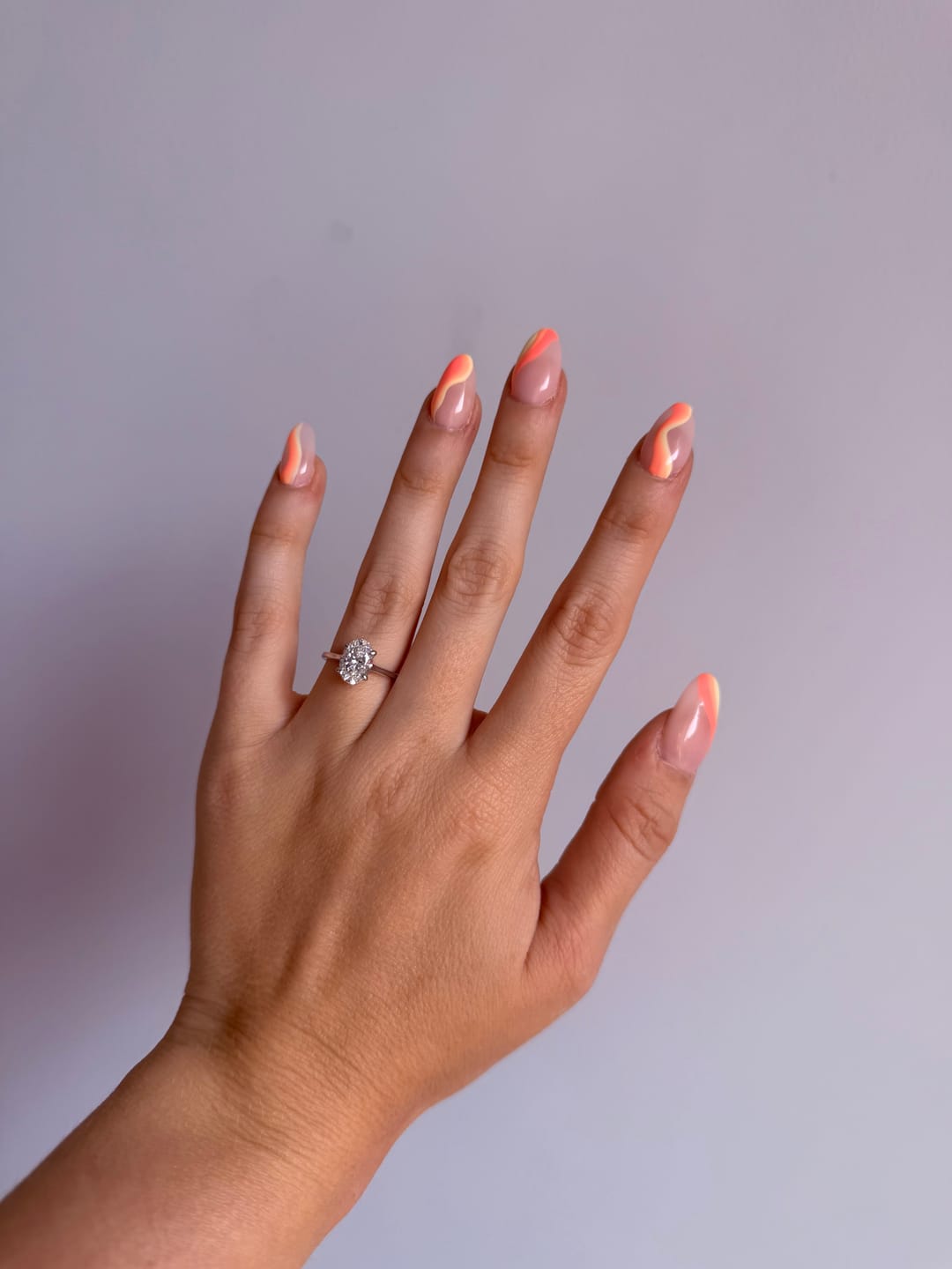 Customer photo review of Rose 1.5 Carat Oval Solitaire Lab Grown Engagement Ring in 10k White Gold