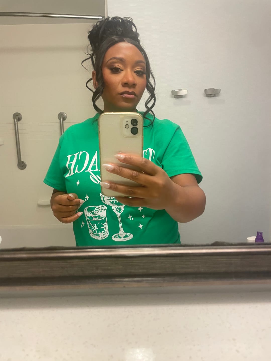 Customer photo review of Sensationnel Lulu Bun HD Lace Parting Bang - UPDO UNIT 10