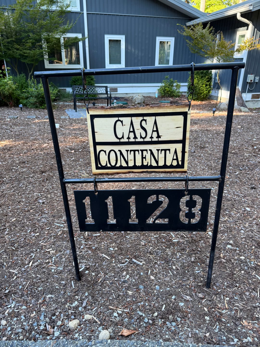Customer photo review of Home Address Plaque - 3 Sizes - Personalized Metal Street Name and House Numbers Sign