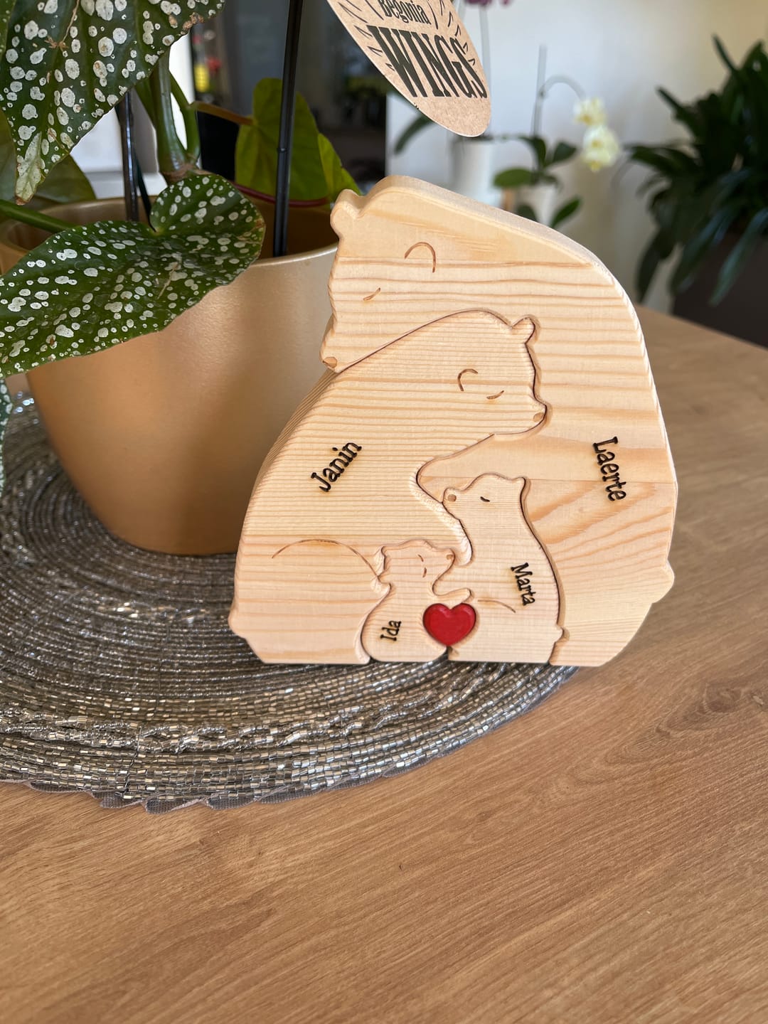 Customer photo review of Bärenfamilie - Süße Personalisierte Holzbären zum Aufstellen für die Familie