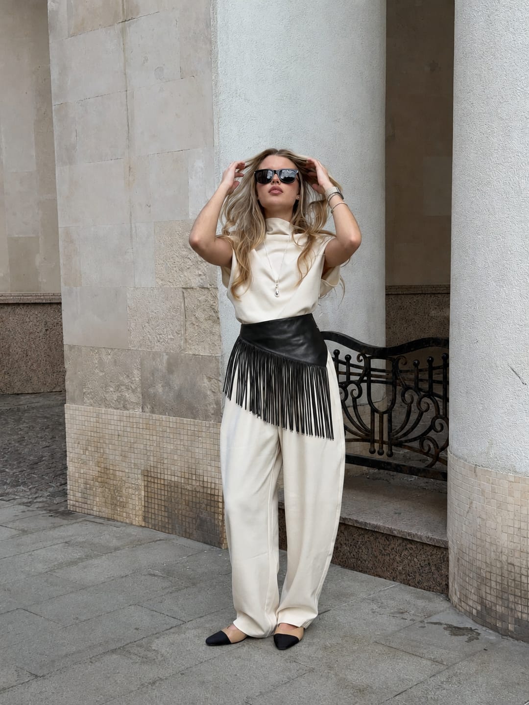 Customer photo review of Inara Fringe Belt