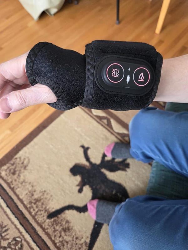 Customer photo review of ZyaVie™ 3-in-1 Red Light Wrist Wrap