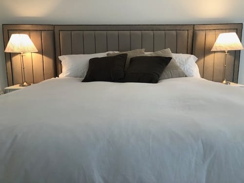 Customer photo review of Harold Wide Headboard Panelled Stripe Storage Drawer Divan Bed