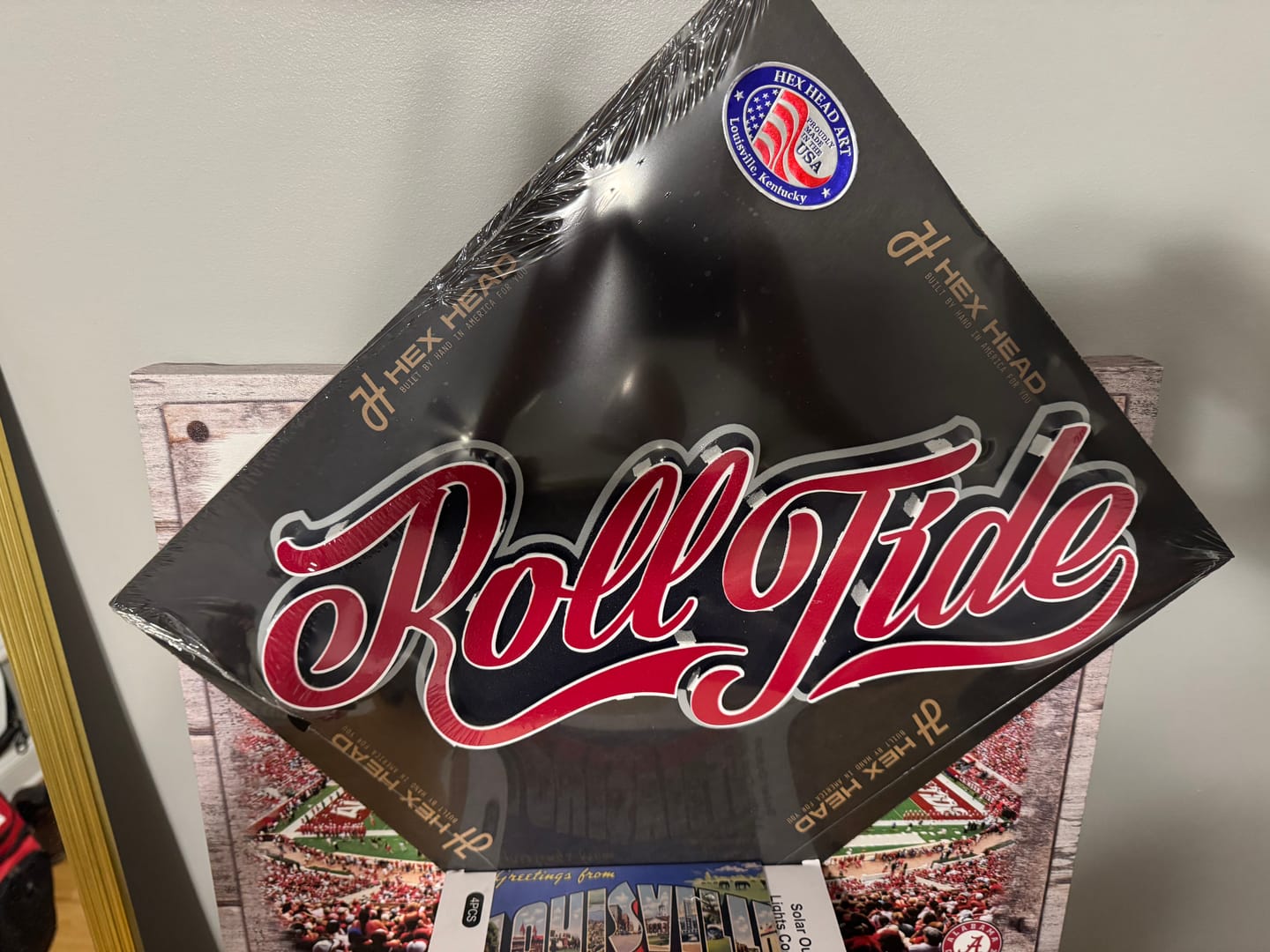 Customer photo review of Alabama Roll Tide Script 3D Metal Wall Art