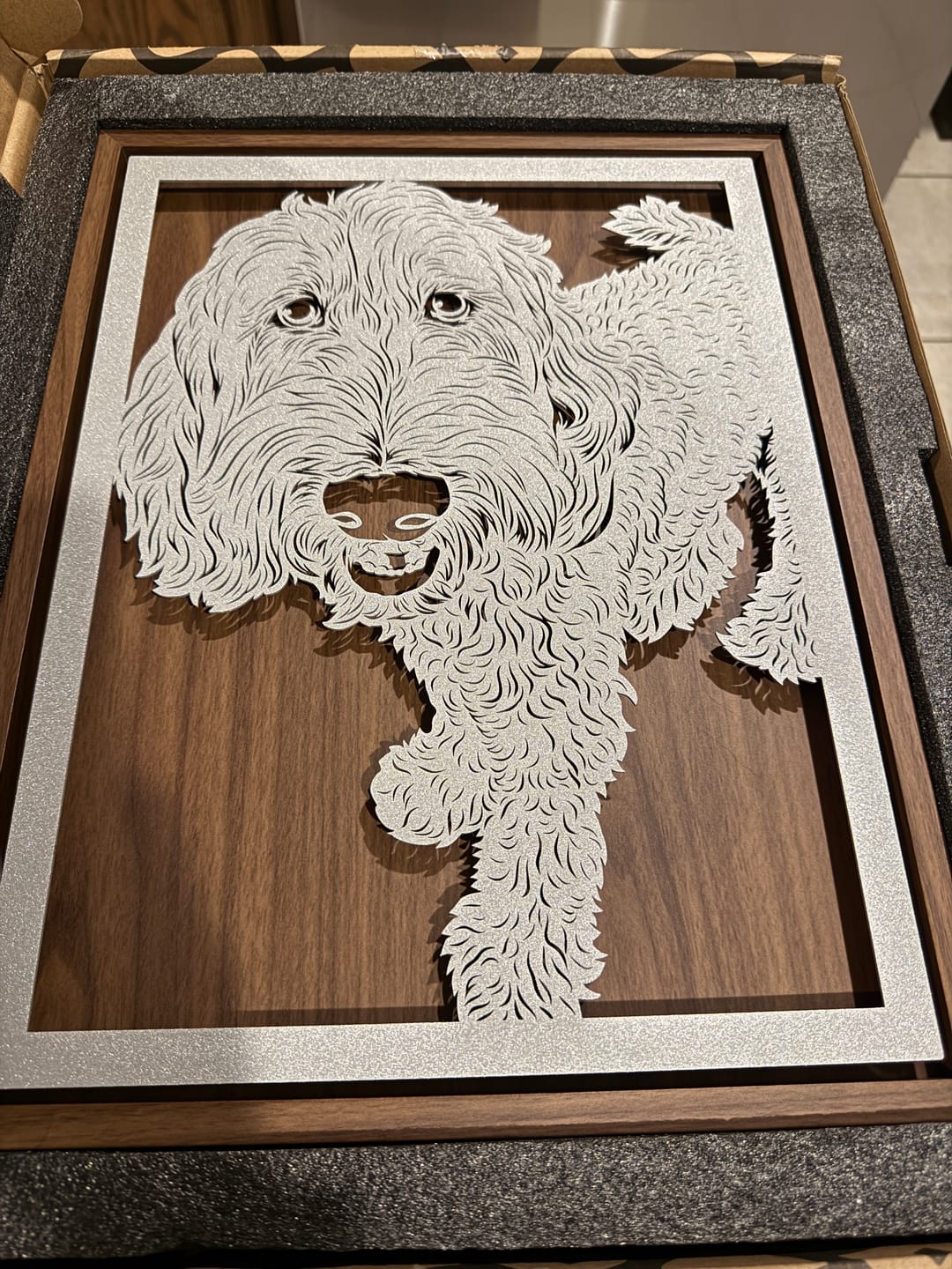 Customer photo review of Custom Pet Metal Portrait