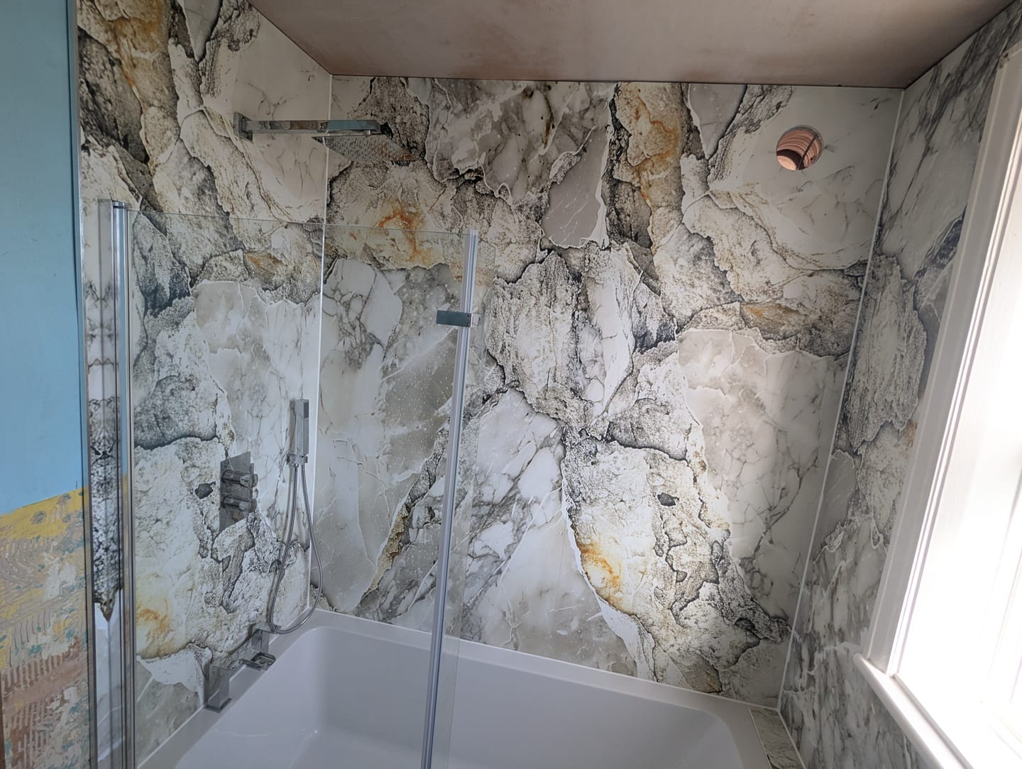 Customer photo review of 10mm Opus Marble Matt Shower Panel 2M x 2.4M